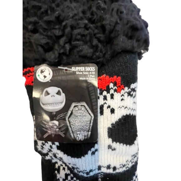 Christmas Socks Thick Armomasoles Santa and Nightmare before Christmas 2 pr - Picture 2 of 9